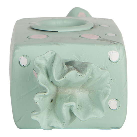Clayre &amp; Eef | Kandelaar Blauw Wit 14x6x4 cm | 6PR5778BL