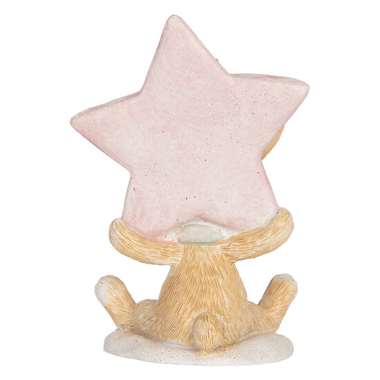 Clayre &amp; Eef | Decoratie Konijn Bruin Roze 8x5x11 cm | 6PR5884
