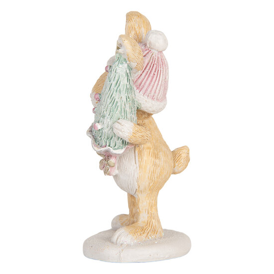Clayre &amp; Eef | Decoratie Konijn Bruin Wit 5x5x10 cm | 6PR5886