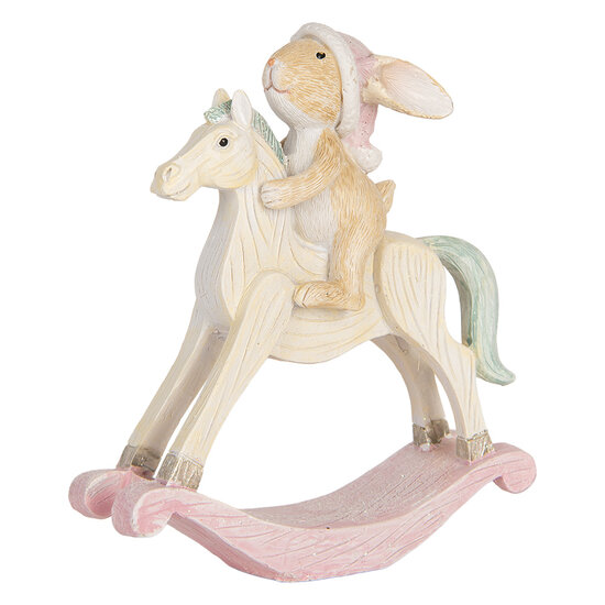 Clayre & Eef | Decoratie Konijn Bruin Wit 13x4x14 cm | 6PR5888