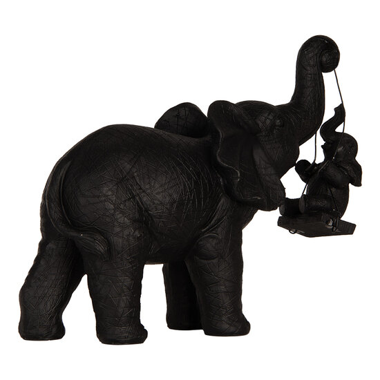 Clayre & Eef | Decoratie Olifanten Zwart 20x8x18 cm | 6PR5910
