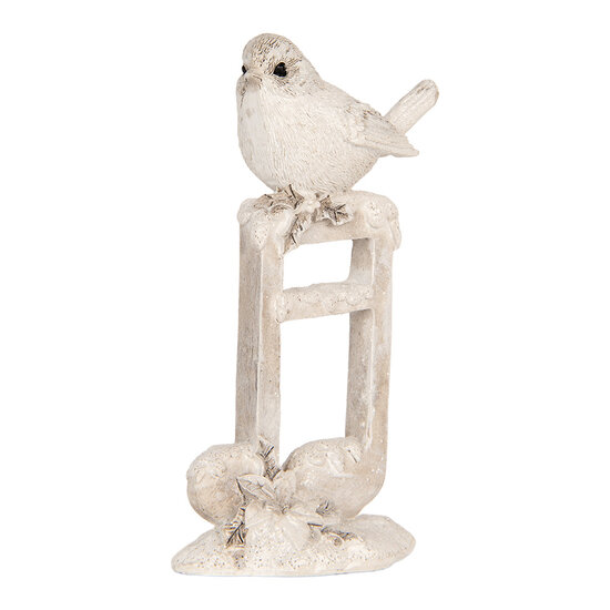 Clayre &amp; Eef | Decoratie Vogel Beige Wit 8x4x13 cm | 6PR5927