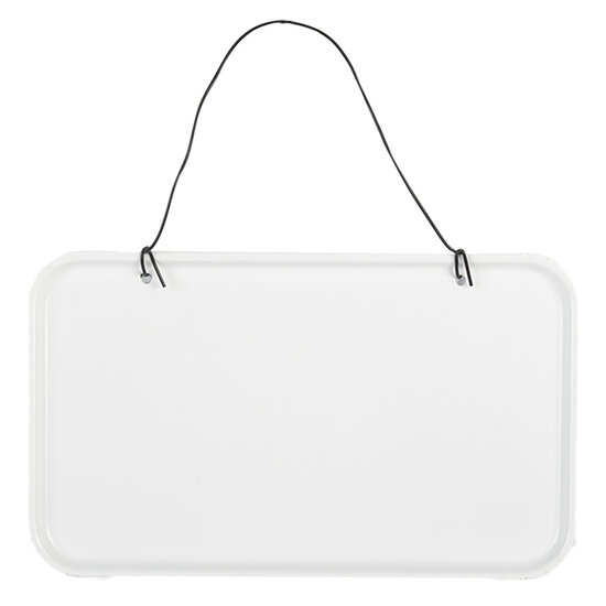Clayre &amp; Eef | Tekstbord Wit Zwart 20x1x12 cm | 6Y5689