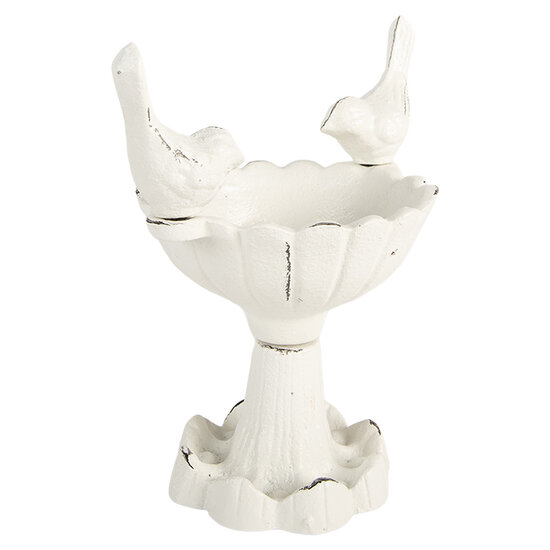 Clayre &amp; Eef | Vogelbad Wit 14x10x15 cm | 6Y5741
