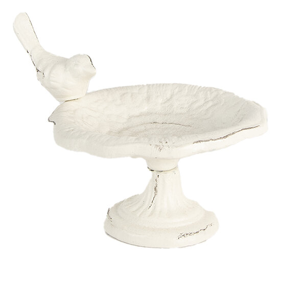 Clayre &amp; Eef | Vogelbad Wit 14x12x11 cm | 6Y5742