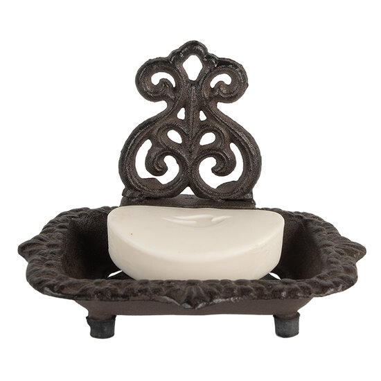 Clayre &amp; Eef | Zeepbakje Bruin 15x11x11 cm | 6Y5748
