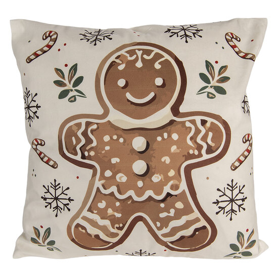 Clayre &amp; Eef | Kussenhoes Beige Bruin 45x45 cm | CGM22