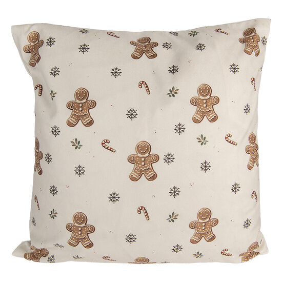 Clayre &amp; Eef | Kussenhoes Beige Bruin 45x45 cm | CGM22