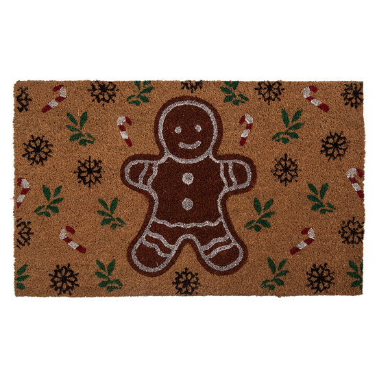 Clayre &amp; Eef | Deurmat Binnen Bruin Groen 75x45x1 cm | CGMMC