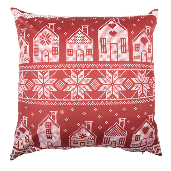 Clayre &amp; Eef | Kussenhoes Rood Wit 45x45 cm | KT021.433