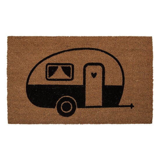 Clayre &amp; Eef | Deurmat Binnen Bruin Zwart 75x45x1 cm | MC275