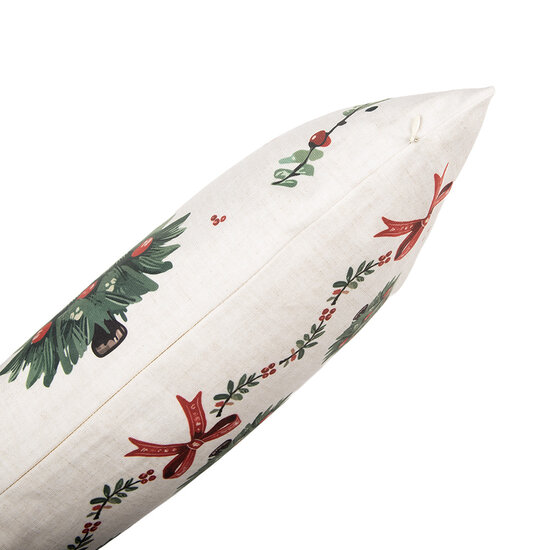 Clayre &amp; Eef | Kussenhoes Beige Groen 30x50 cm | TCH36