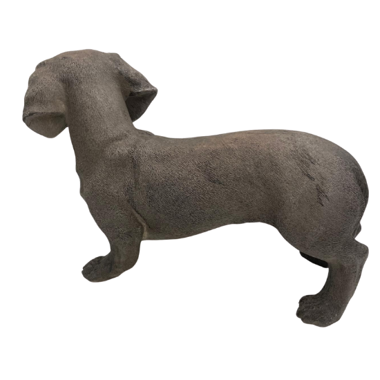 Decoratiebeeld Teckel Hond zittend bruin polystone 50 x 18 cm | 819315 | Home Sweet Home | Stoer &amp; Sober Woonstijl