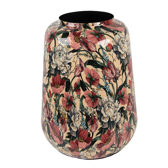 Clayre &amp; Eef | Decoratie Vaas Beige Roze &oslash; 27x34 cm | 66382