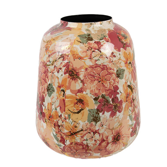 Clayre &amp; Eef | Decoratie Vaas Roze Grijs &oslash; 35x52 cm | 66385