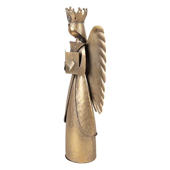 Clayre &amp; Eef | Decoratie Engel Bruin 17x10x39 cm | 6Y5943