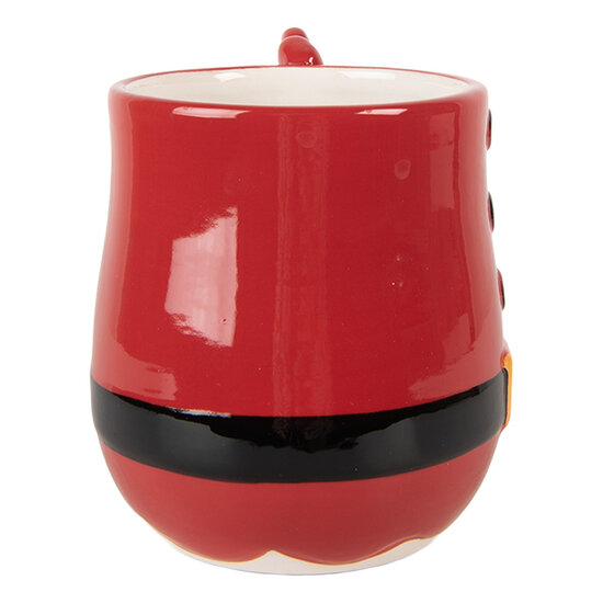 Clayre &amp; Eef | Mok Rood Zwart 13x9x11 cm / 400 ml | 6CEMU0219