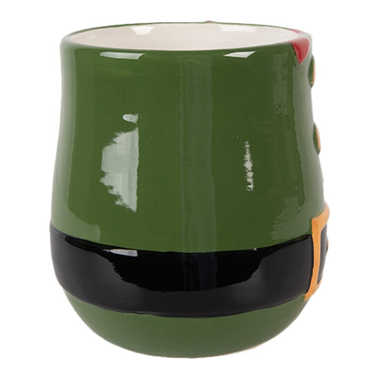 Clayre &amp; Eef | Mok Groen Rood 13x9x10 cm / 400 ml | 6CEMU0220