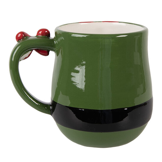 Clayre &amp; Eef | Mok Groen Rood 13x9x10 cm / 400 ml | 6CEMU0220
