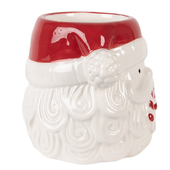 Clayre &amp; Eef | Mok Wit Rood 15x11x11 cm / 500 ml | 6CEMU0227