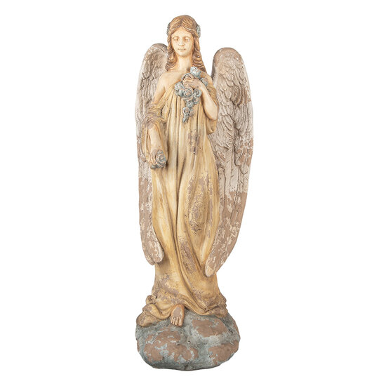 Clayre & Eef | Decoratie Engel Beige Bruin 28x22x71 cm | 5MG0083