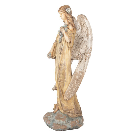 Clayre & Eef | Decoratie Engel Beige Bruin 28x22x71 cm | 5MG0083