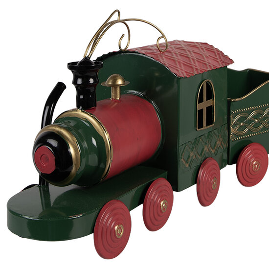 Clayre &amp; Eef | Decoratie Trein Groen Rood 65x13x23 cm | 5Y1384