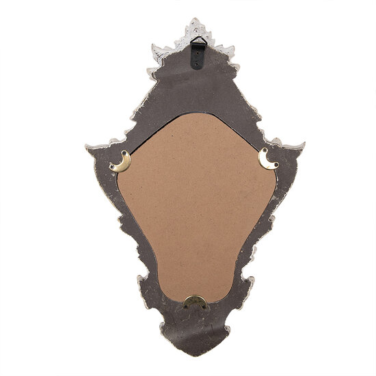 Clayre & Eef | Wandspiegel Wit Bruin 27x5x42 cm | 62S321