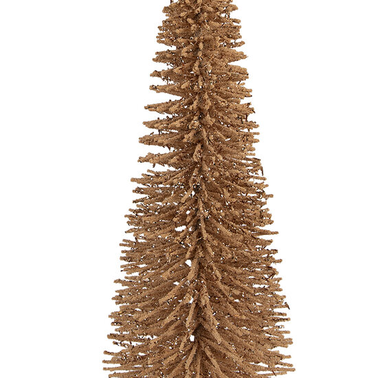 Clayre & Eef | Decoratie Kerstboom Beige Goudkleurig ø 20x50 cm | 66320BE