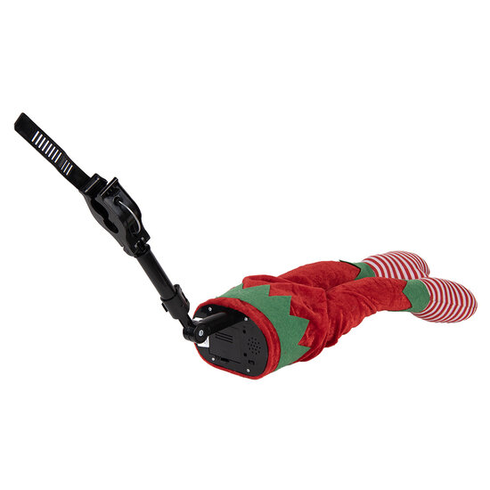 Clayre & Eef | Decoratie Kerst Elfenbenen Rood Groen 21x13x59 cm / 3xAA | 66349