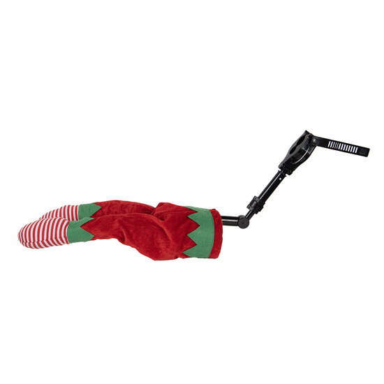 Clayre & Eef | Decoratie Kerst Elfenbenen Rood Groen 21x13x59 cm / 3xAA | 66349