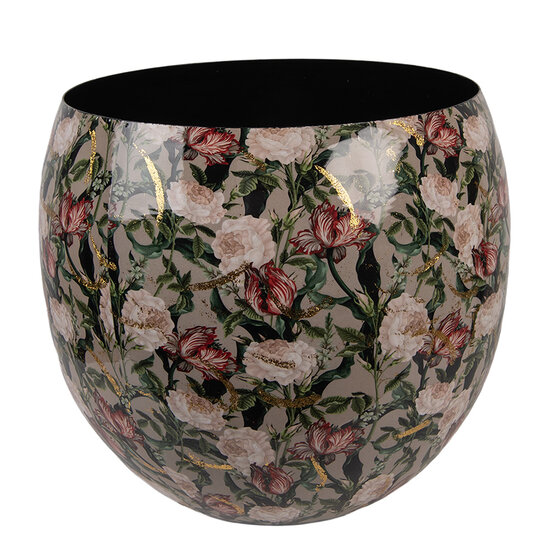 Clayre & Eef | Decoratie Vaas Grijs Roze ø 28x25 cm | 66386