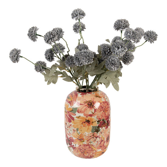Clayre & Eef | Decoratie Vaas Beige Oranje ø 17x25 cm | 66388