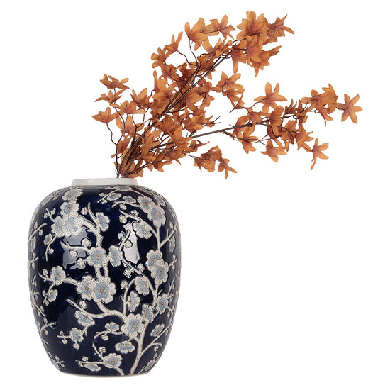 Clayre & Eef | Vaas Blauw Wit ø 24x30 cm | 6CE2083