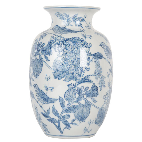Clayre & Eef | Vaas Wit Blauw ø 14x23 cm | 6CE2100