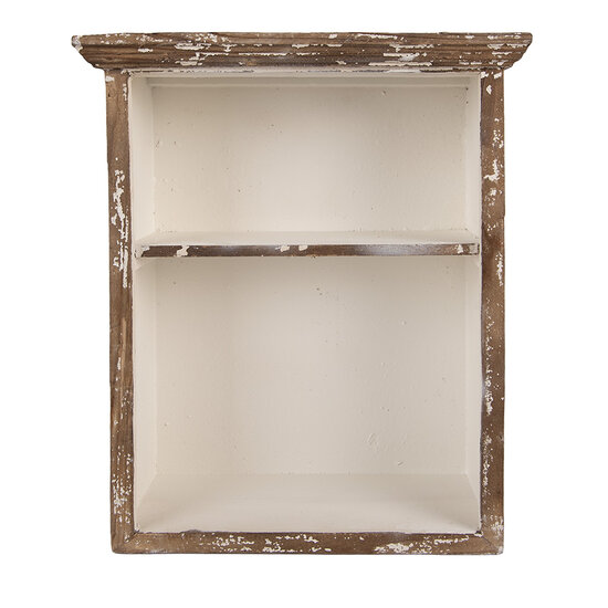 Clayre & Eef | Wandkastje Bruin Wit 36x15x43 cm | 6H2466