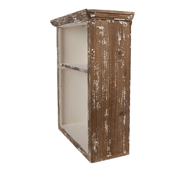 Clayre & Eef | Wandkastje Bruin Wit 36x15x43 cm | 6H2466