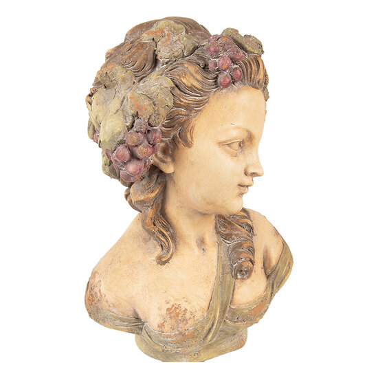 Clayre & Eef | Decoratie Buste Vrouw Beige 24x18x28 cm | 6MG0134