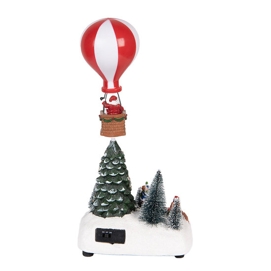 Clayre & Eef | Kerstdecoratie Kerstbomen met LED Groen Wit 17x13x32 cm / 3xAA | 6PR5870