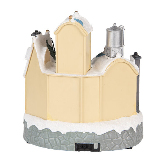 Clayre & Eef | Decoratie Huis met LED Wit Bruin 20x17x23 cm / 3xAA | 6PR5871