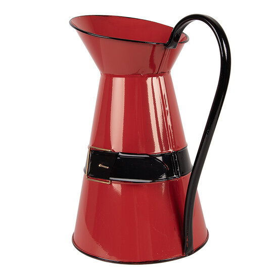 Clayre & Eef | Decoratieve kan Rood Zwart 22x17x27 cm | 6Y5900L