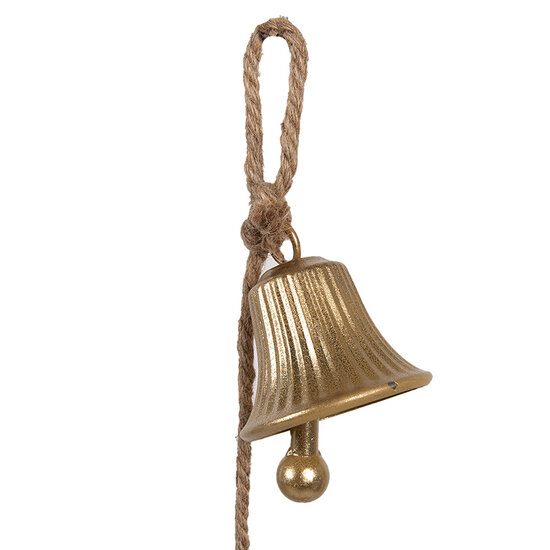 Clayre & Eef | Decoratie Hanger Bellen Goudkleurig 9x9x140 cm | 6Y5911