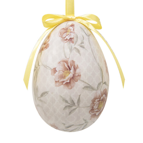 Clayre & Eef | Decoratie Hanger Ei (set 6) Meerkleurig ø 7x10 cm | 65908