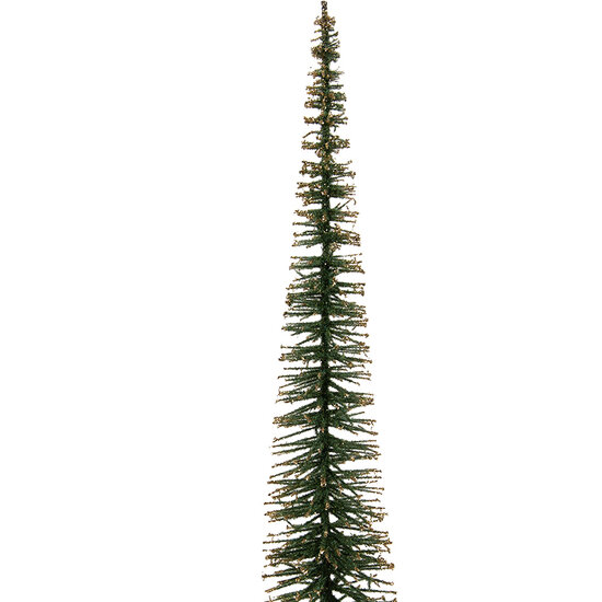 Clayre & Eef | Decoratie Kerstboom Groen Goudkleurig ø 8x40 cm | 66317GR