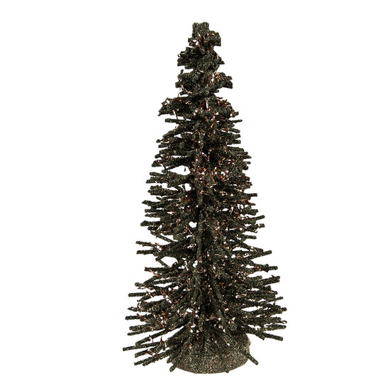 Clayre & Eef | Decoratie Kerstboom Groen Goudkleurig ø 14x25 cm | 66318GR