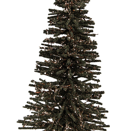 Clayre & Eef | Decoratie Kerstboom Groen Goudkleurig ø 14x25 cm | 66318GR