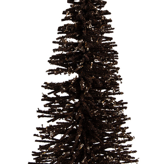 Clayre & Eef | Decoratie Kerstboom Bruin Goudkleurig ø 17x30 cm | 66319CH