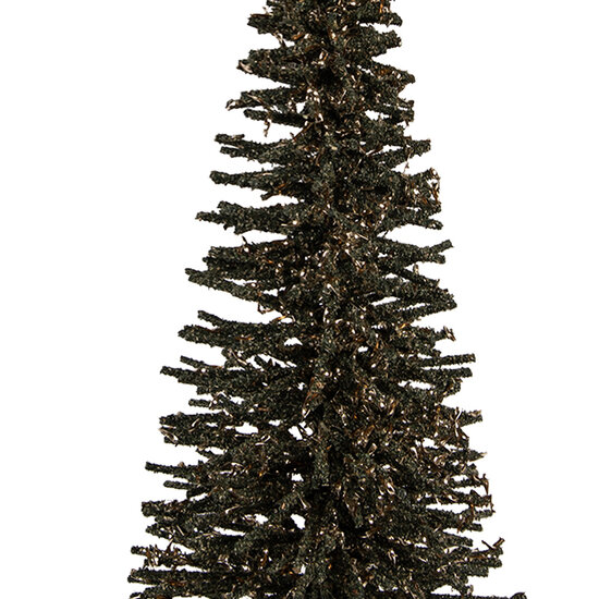 Clayre & Eef | Decoratie Kerstboom Groen Goudkleurig ø 17x30 cm | 66319GR