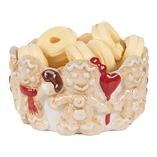 Clayre & Eef | Kom Bruin Beige ø 14x7 cm | 6CE2233