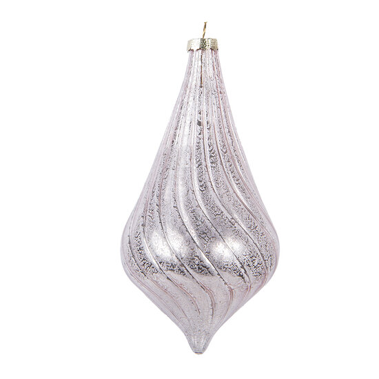 Clayre & Eef | Kerstbal Roze ø 8x17 cm | 6GL5147